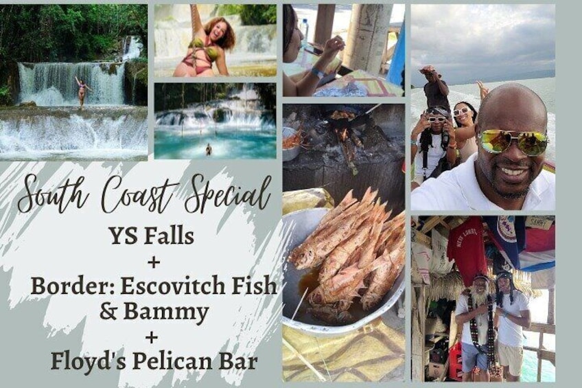 Full Day to YS Falls, Border & Floyd's Pelican Bar