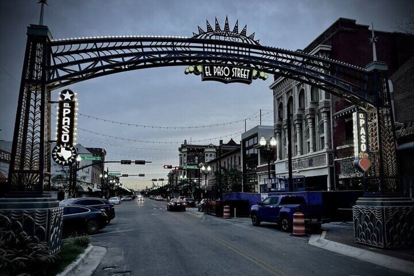 Haunted El Paso city entrance in El Paso, TX on the El Paso ghost tour