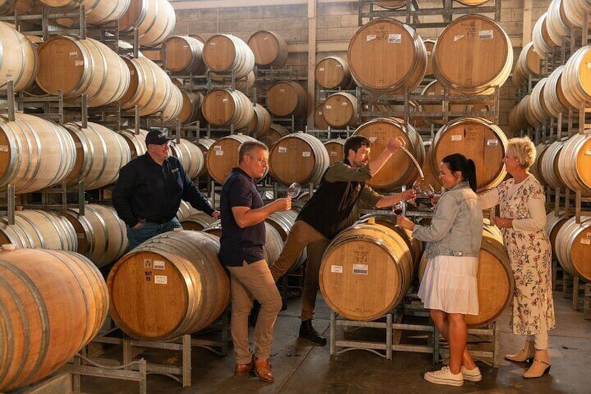 Barrel tasting at Rymill Coonawarra