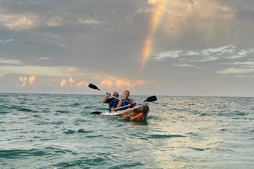 Sunset paddling at Holbox Island