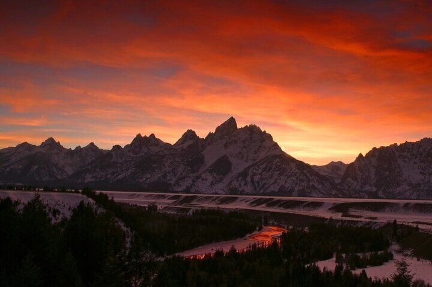 Private Sunset Winter Tour of Grand Teton National Park