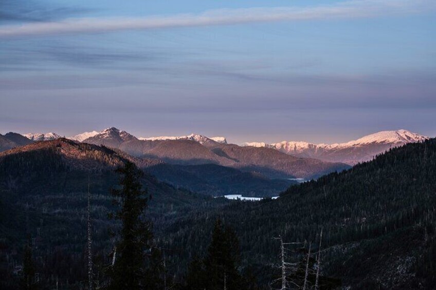 Views of distant mountains