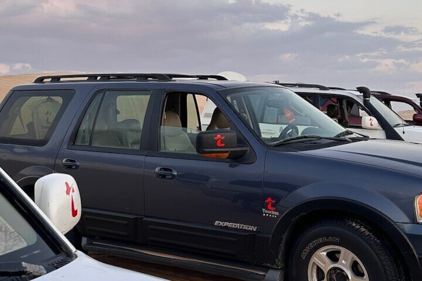 Desert safari cars in Siwa