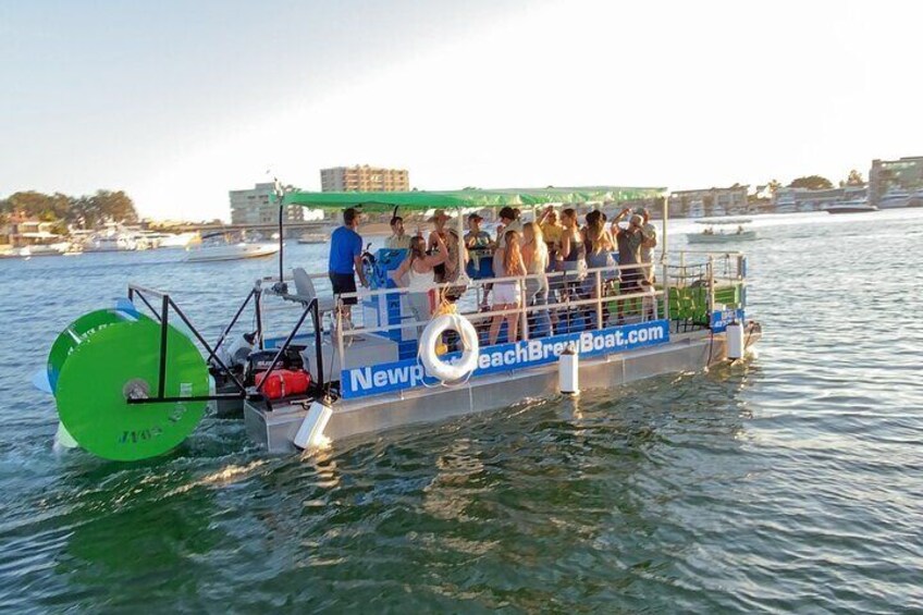 Pedal, Party, and Cruise on the Newport Beach Brew Boat