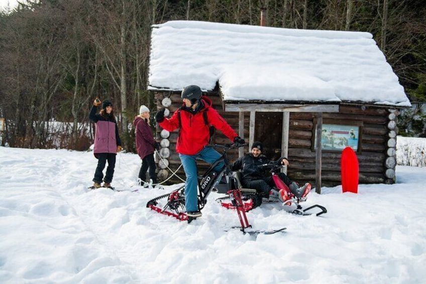 Snow E-Biking at Meadow Vista Honey Wines with Lunch, Tastings & S'mores