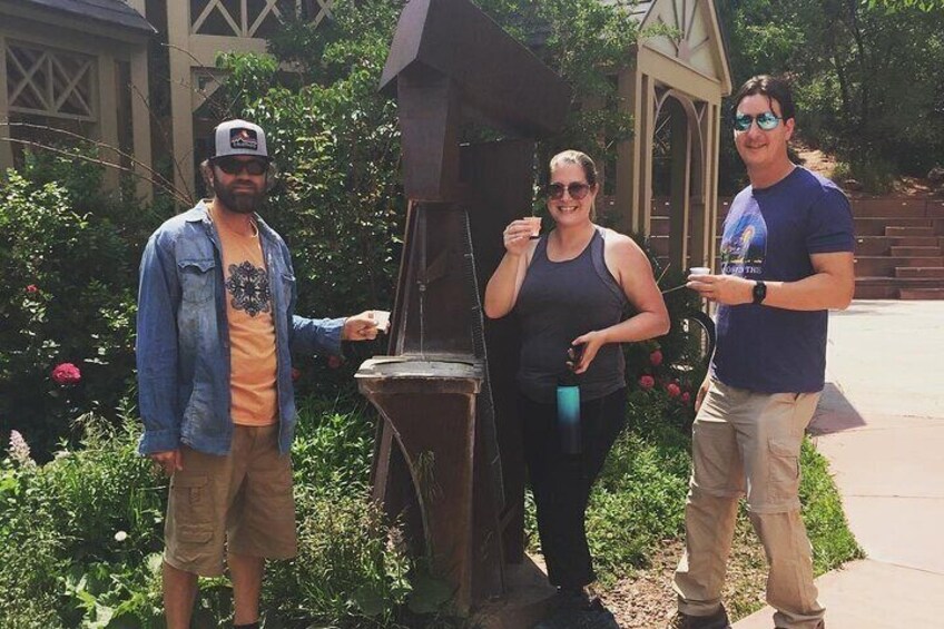 Mineral water tasting in Manitou Springs.