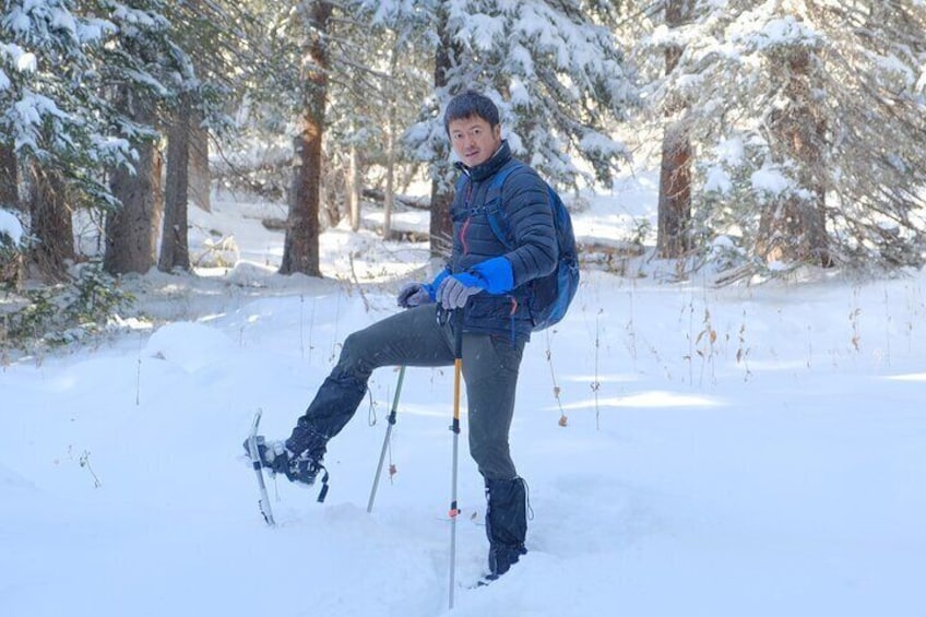 Snowshoeing in Rocky Mountains