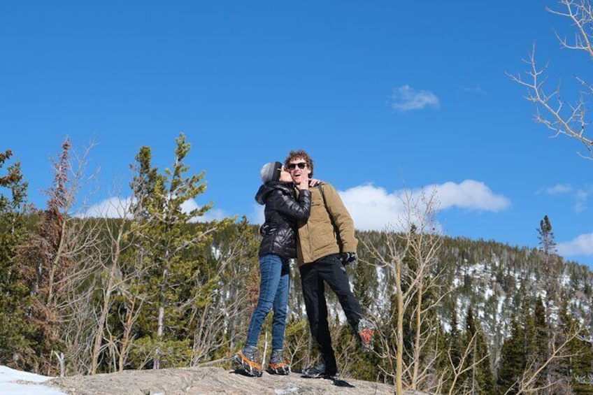 Snowshoeing in Rocky Mountains