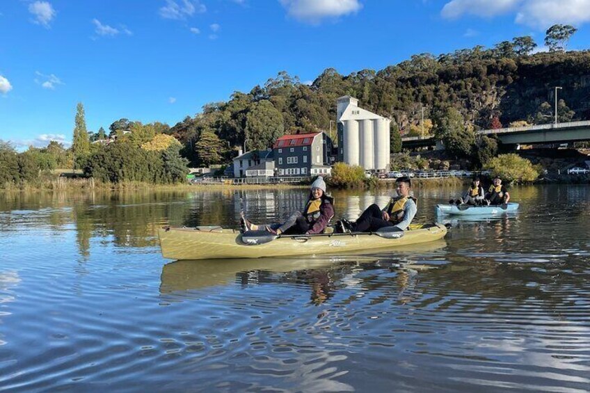 No hands needed to power kayak - great for taking photos