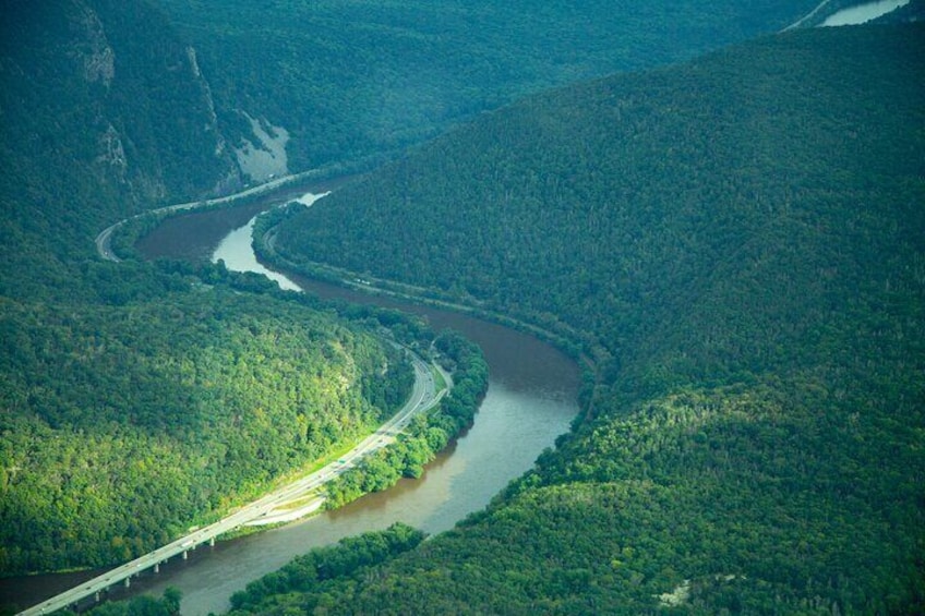 Delaware Water Gap view from the sky