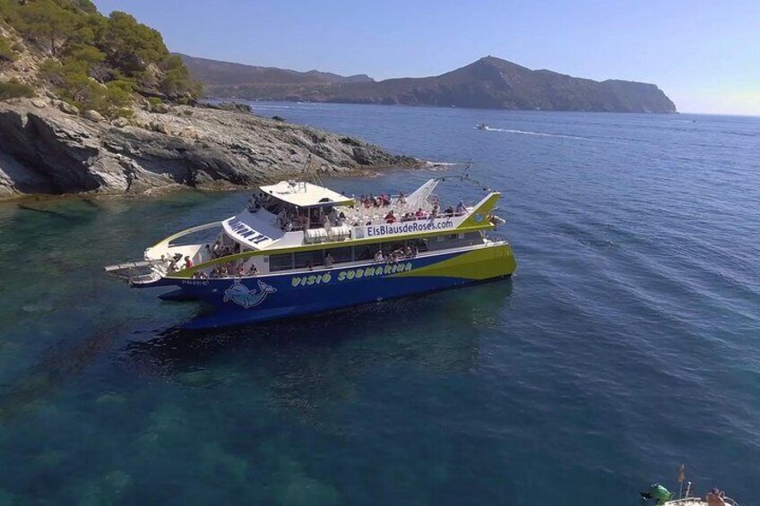 Catamaran trip to Cala Murtra with Submarine Vision