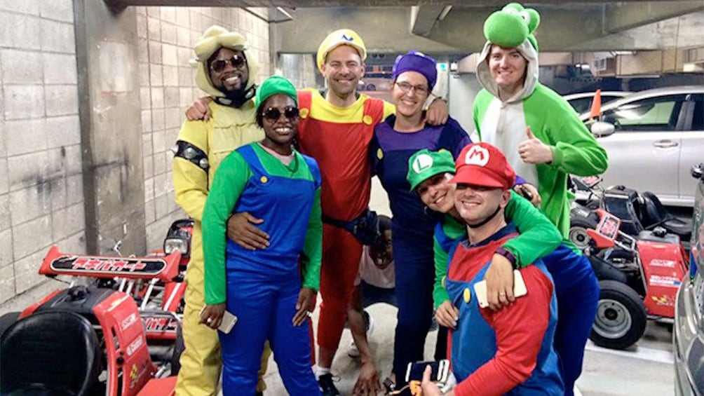 Group getting ready for the Go-Kart Tour Around Tokyo from Akihabara