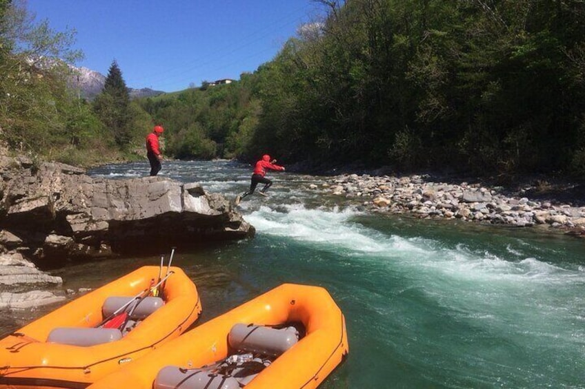 Rafting on Brembo River.