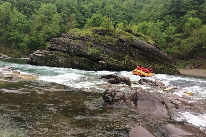 Rafting on Brembo River.