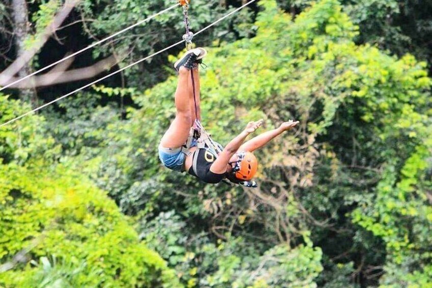 Zipline + 7 waterfalls from amber cove & taino bay.