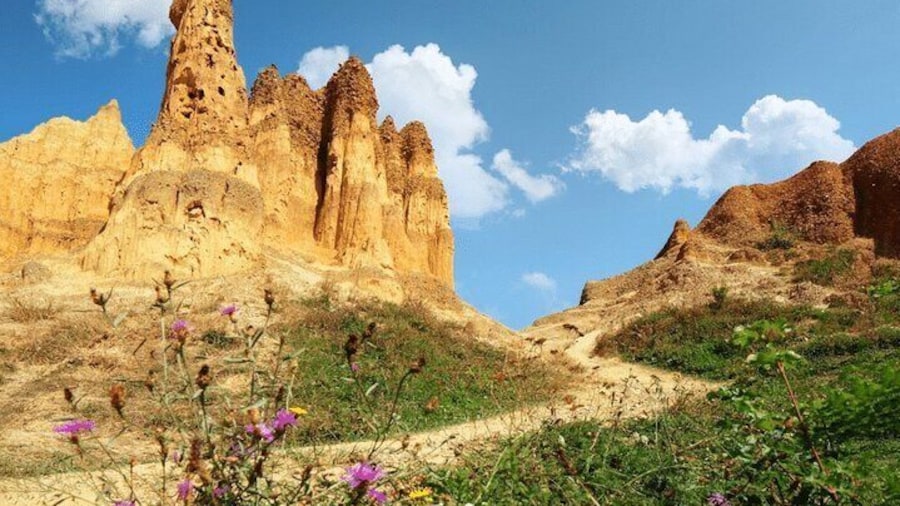 Sand pyramids in Foca