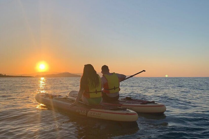 Chania:Coastal Sunset Stand-up Paddleboarding Experience