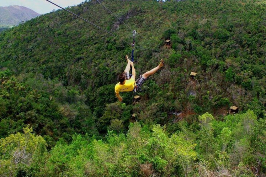 Adrenaline of Zipline el Valle from Samana Special for little cruisers