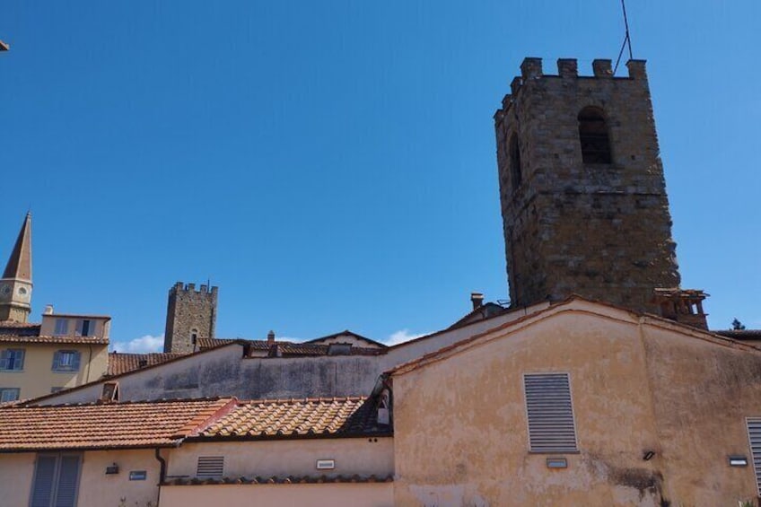 The medieval towers and the perfect sky