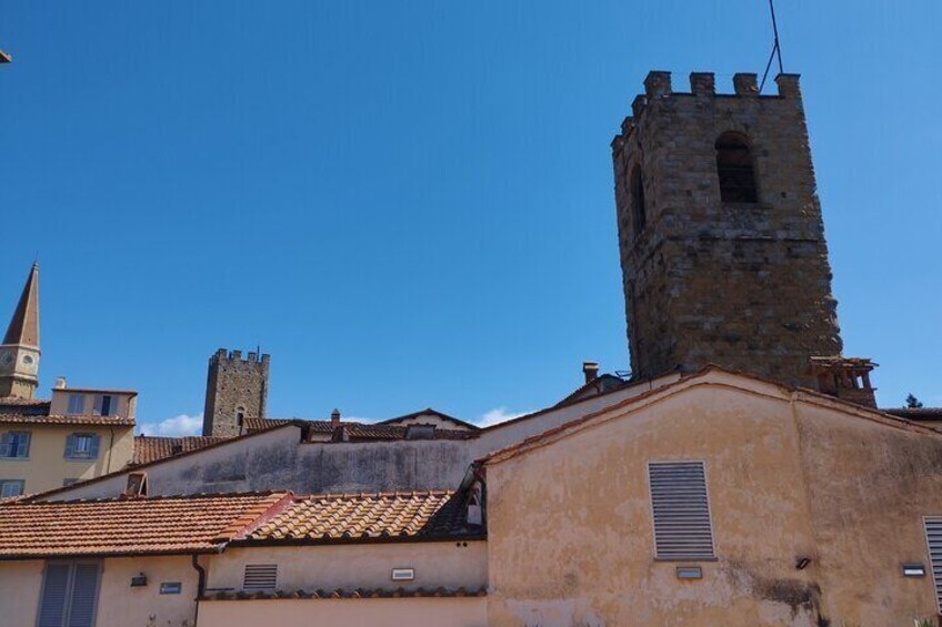 The medieval towers and the perfect sky