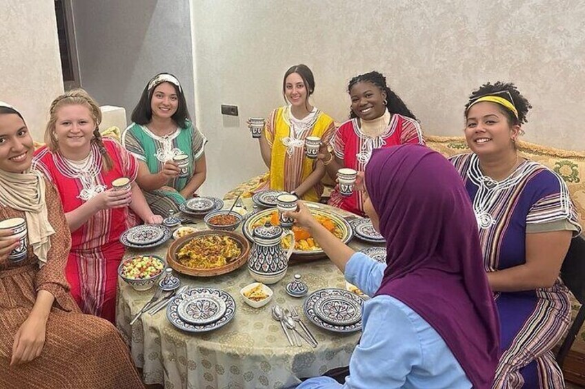 Cook Moroccan Food & Try on Traditional Clothes like a local