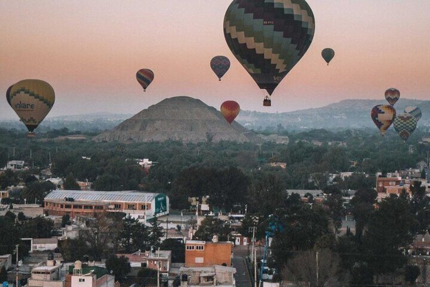 balloon rides teotihuacán valley
