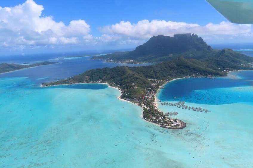 The famous Matira Beach in Bora Bora