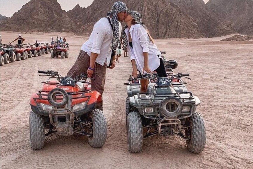 Quad Bike or Car Buggy with Camel ride and optional VIP Bedouin Dinner and Show