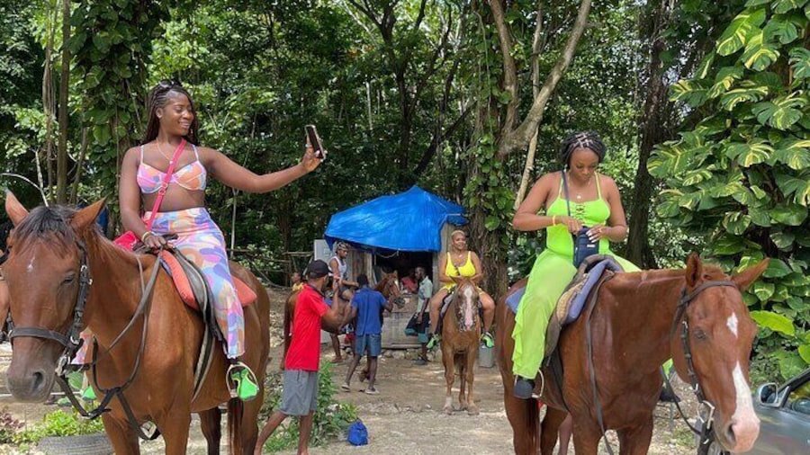 Horseback Riding and Swimming in Dunn's River Falls