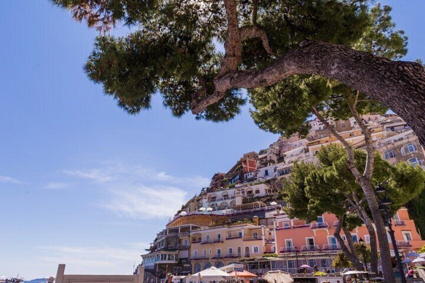 Positano and Amalfi Sea View from Pompei and Vico Equense with Ravello Option