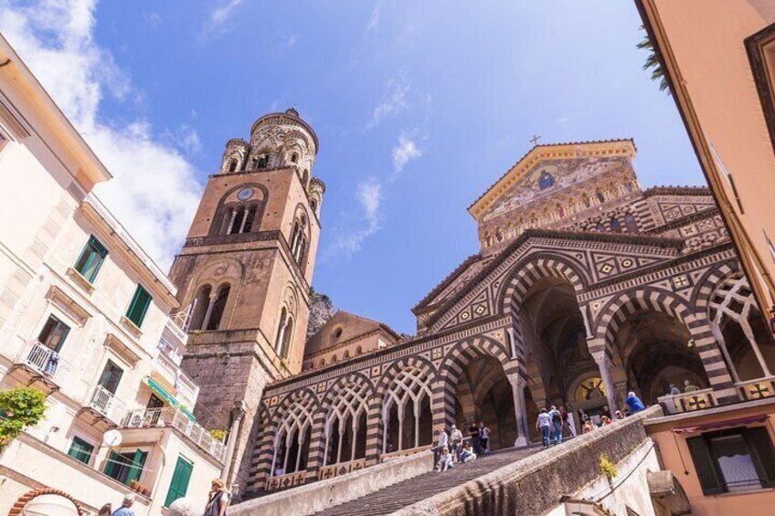Positano and Amalfi Sea View from Pompei and Vico Equense with Ravello Option