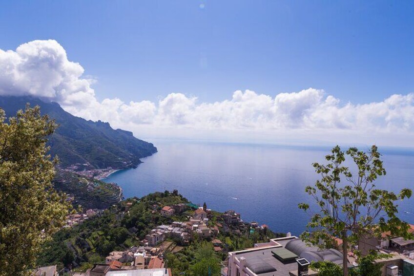 Positano and Amalfi Sea View from Pompei and Vico Equense with Ravello Option