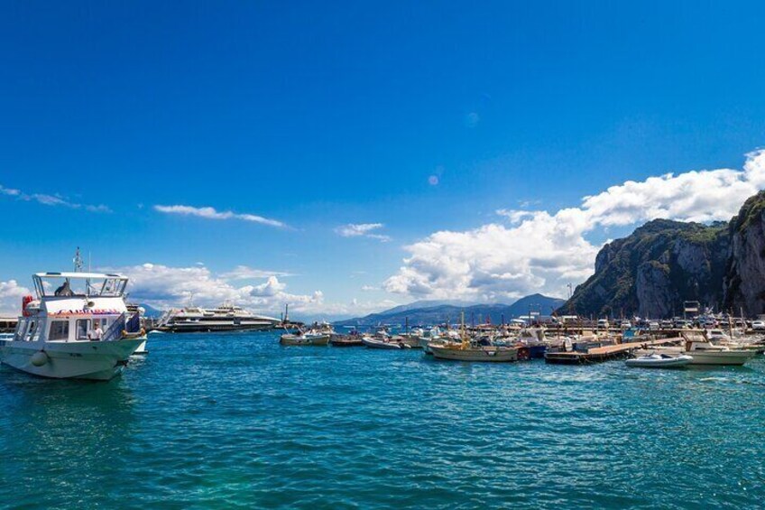 Capri Sea View from Pompeii, Vico Equense and Castellammare di Stabia