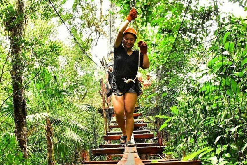 Amazing ATV with Zip Lines and Swim in Cenote with Round Transportation