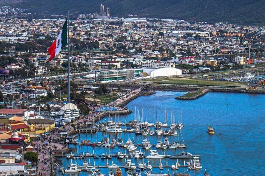View of Ensenada Port from El Mirador, a stop in the photography tour option.