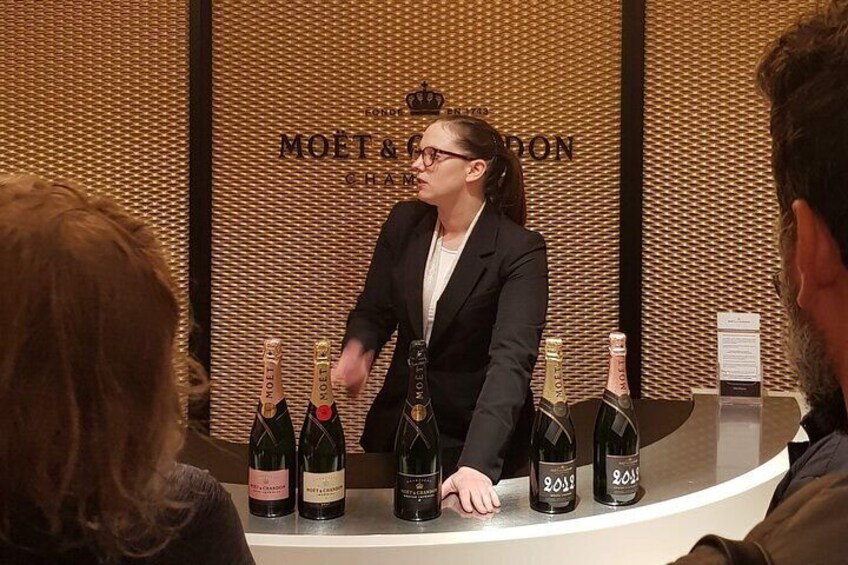 Taste the world famous Champagne Moët et Chandon.
