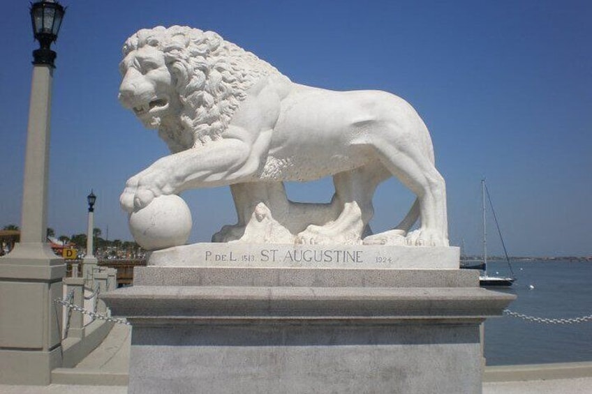 Marble Lion of the Bridge of Lions.
