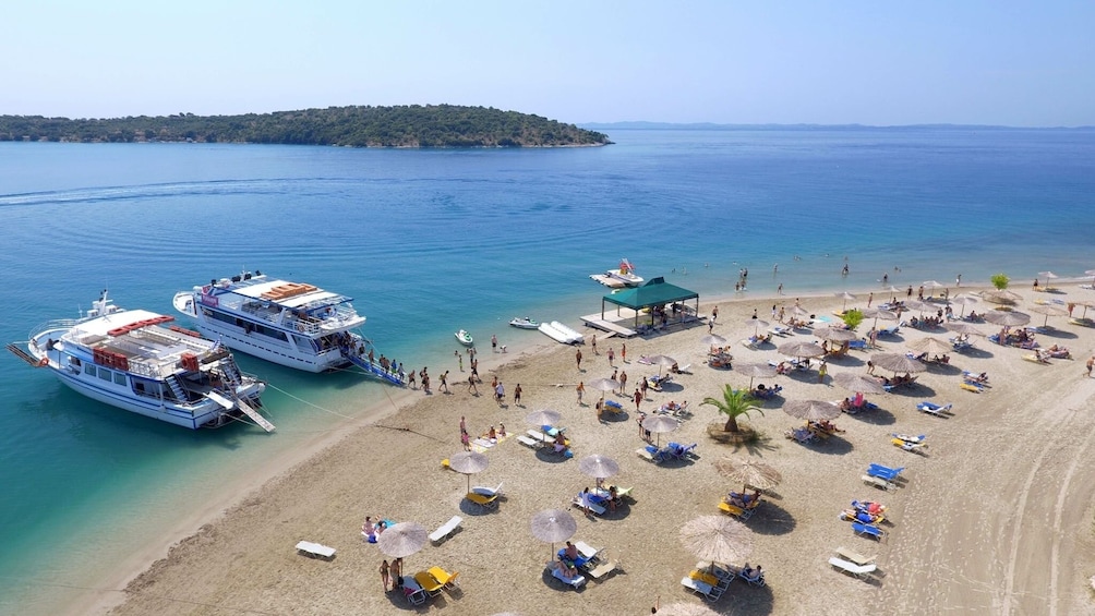 Theo's Boat Trip of Corfu and Mainland Greece with beach BBQ