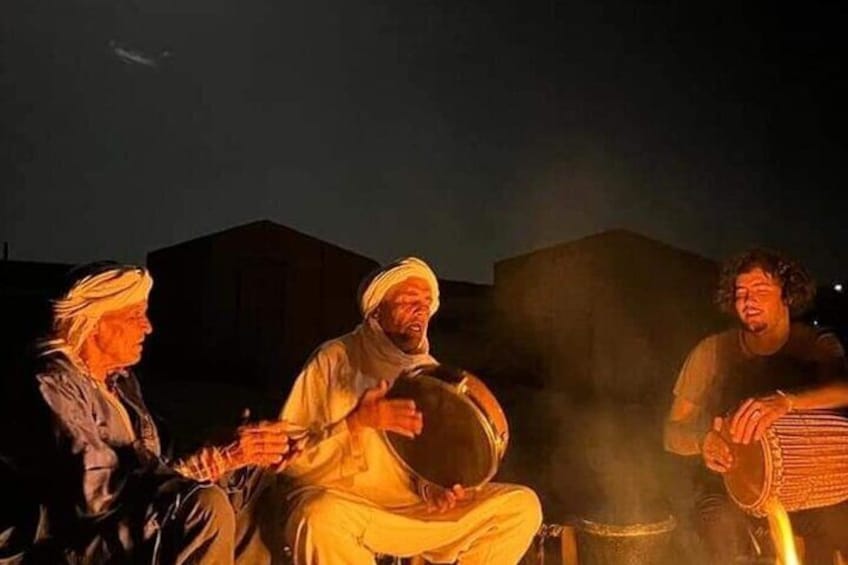 Berber music and singing around the fire