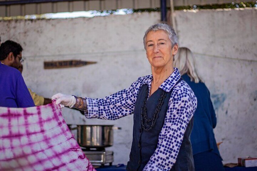 Private Natural Dye and Block Print Workshop with Lunch