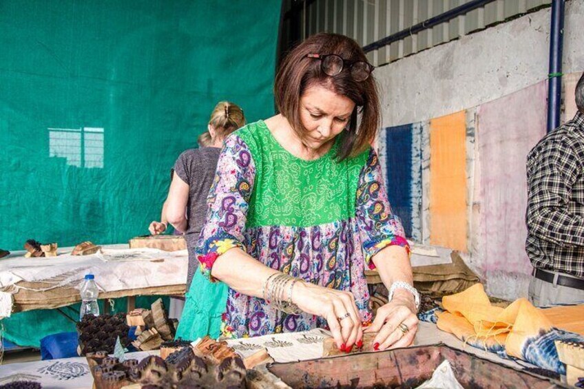 Private Natural Dye and Block Print Workshop with Lunch