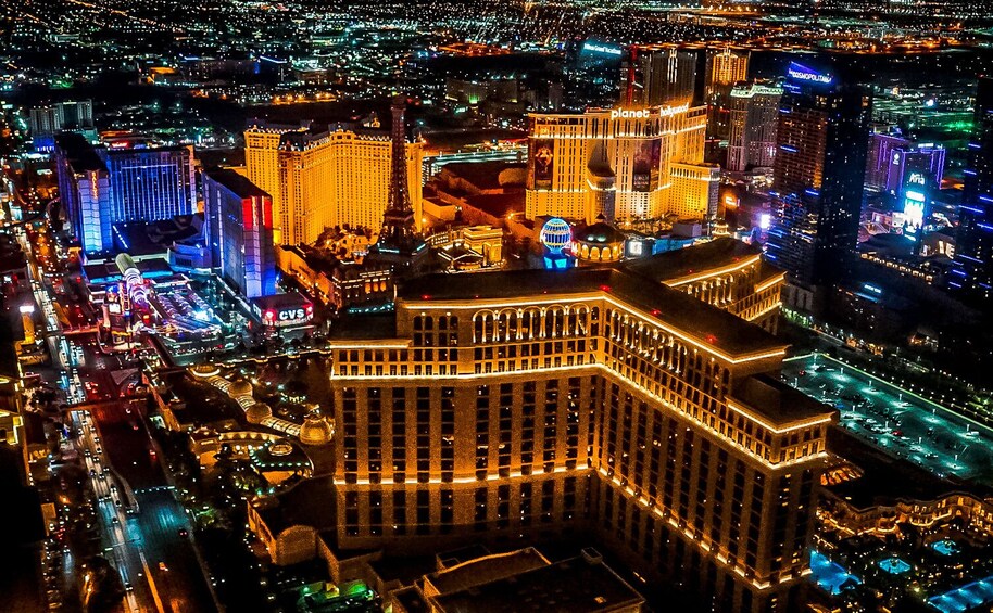 Las Vegas Night Flight by Helicopter with Dinner at Matteo’s