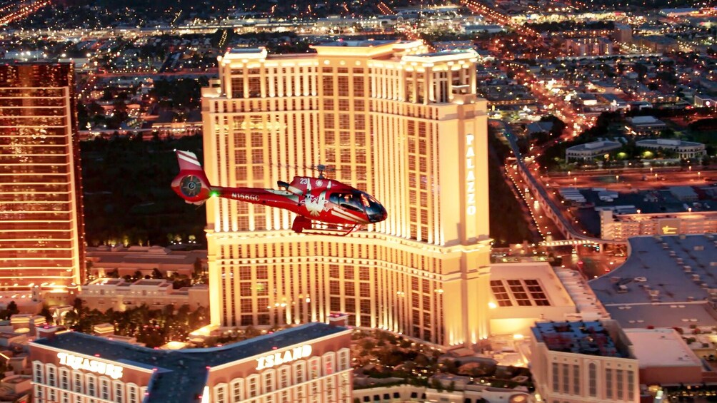 Las Vegas Night Flight by Helicopter with Dinner at Matteo’s