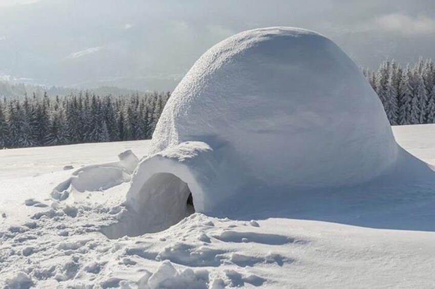 Spend a night in a snow igloo