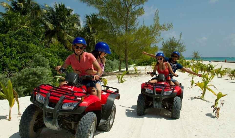 Combo Maroma Beach: Parasail Tour & ATV Jungle Trail