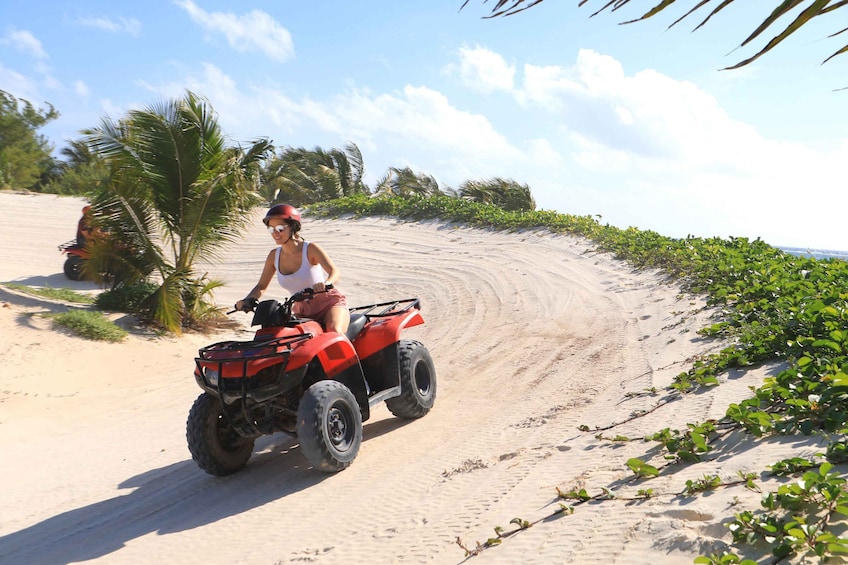 Combo Maroma Beach: Parasail Tour & ATV Jungle Trail