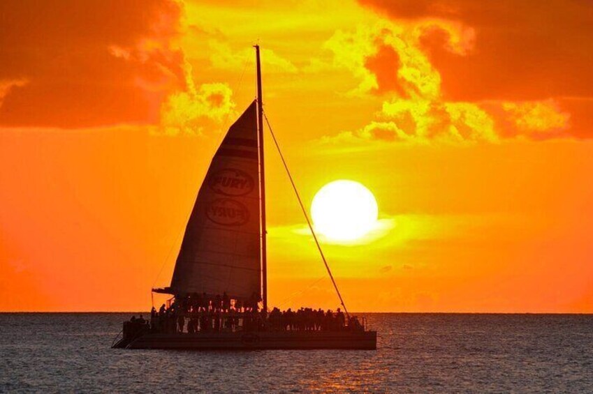 Private Sunset Catamaran in the West of Mauritius with Dinner