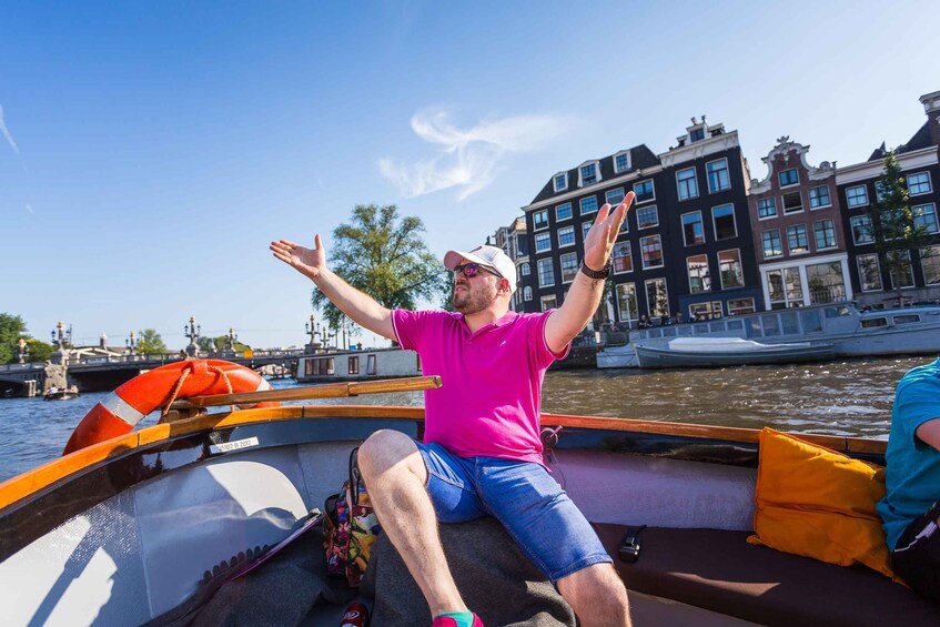 Picture 5 for Activity Amsterdam: 1.5-Hour Canal Cruise with Guide Drinks & Snacks