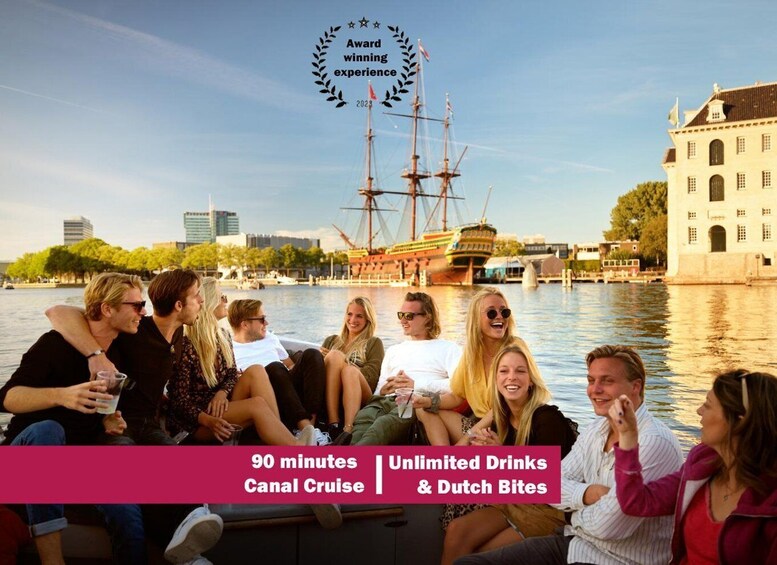 Amsterdam:1.5-Hour Canal Cruise local Guide, Drinks & Snacks