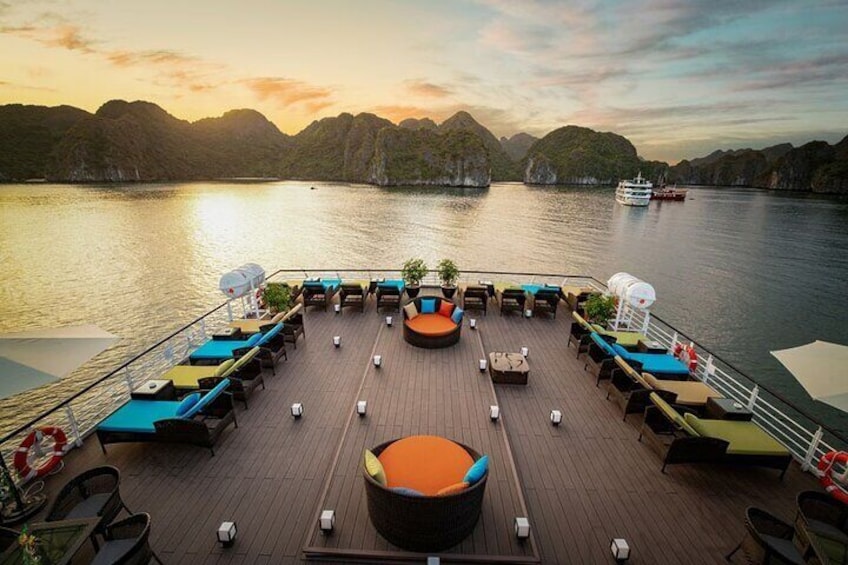 Stellar of The Seas Halong Bay Cruise with 2 Nights on Boat